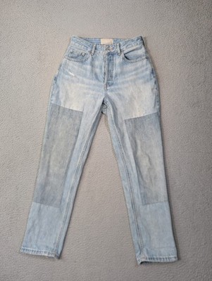 Everlane Curvy 90s Cheeky Straight Jeans Womens 27 Light Blue Button Fly Panel