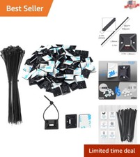 Professional-Quality 1000 PC Cable Mounts - Easy Stick Pads for Clutter Control