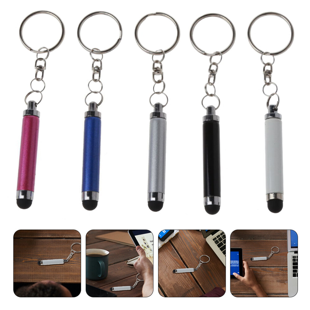 5PCS Keychain Stylus Pens Capacitive Styluses (Assorted Color)