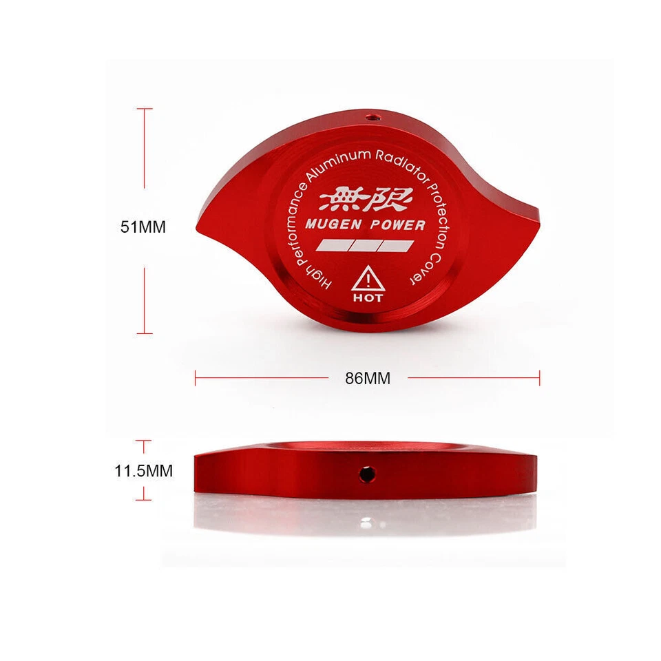 Red JDM Oil Filler Cap Radiator Cap Cover Battery Tie Down w/ J-Hooks For Honda - Imagem 4 de 4