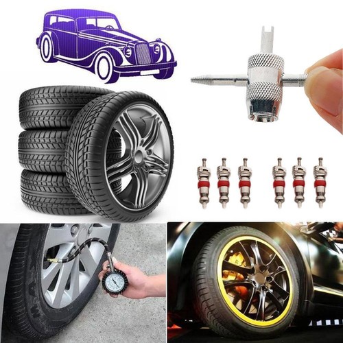 7Pcs Tyre Valve Core With Remover Tool Schrader Valves For Car or Bike Re pair - Picture 6 of 10
