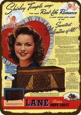 1945 Shirley Temple Lane Hope Chest Vintage-Look *DECORATIVE REPLICA METAL SIGN*