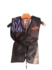 NERF Elite Tactical Vest One Size Fits Most, 2 blue Striped Camo New WO Tags