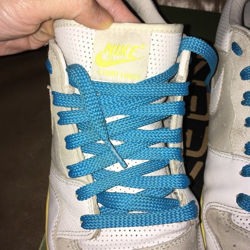 Nike Dunk Low court force premium voltage yellow turquoise Size 11.5 leather vtg - Picture 12 of 12