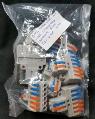 GFFG Lever Wire Nut Wire Connectors Terminal Block 2 In 6 Out 10 Pcs