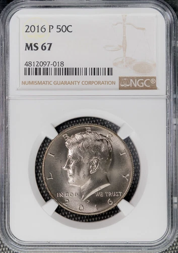 2016 P 50C Kennedy NGC MS 67 *3720 Free S/H