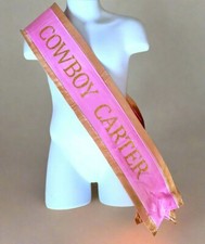 Cowboy Carter Sash Pink/Gold Girl's