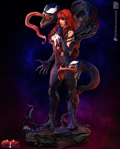 Mary Jane Venomized Sculpture (300mm)/Unpainted/Unassembled/GK/3D Print
