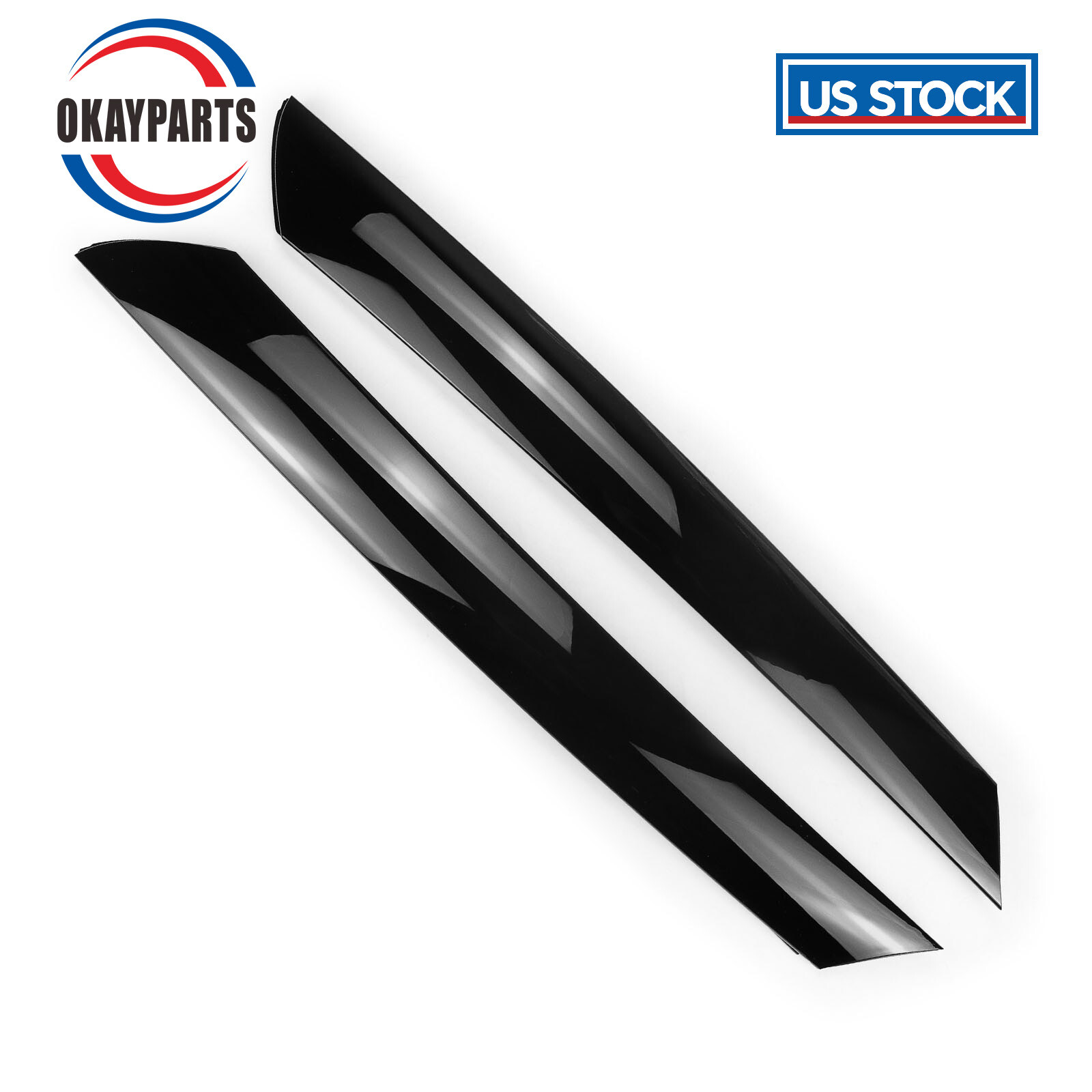 Pair Left & Right Windshield A-Pillar Trim Panel Molding for Kia Soul 2010-2013 
