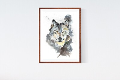 Wolfsporträtmalerei