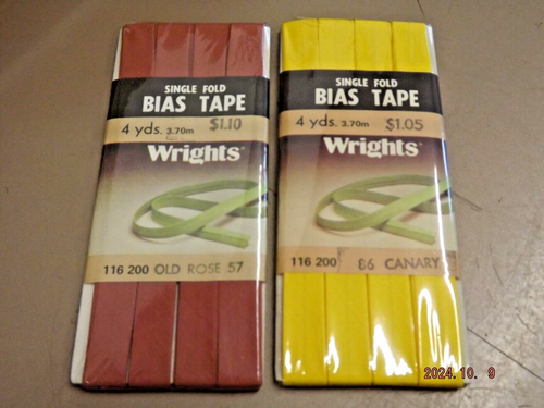 Vintage Wrights Single Fold Bias Tape Lot of 6 - Picture 3 of 4