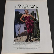 1985 Print Ad Sexy Heels Fashion Long Legs Lady Blonde Short Dresses Feminine AT