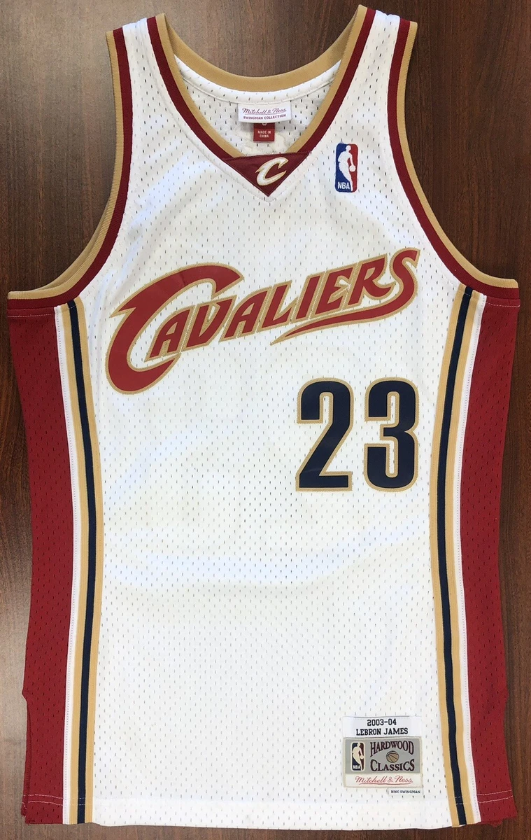 Mitchell & Ness LeBron James Cleveland Cavaliers White Swingman Jersey