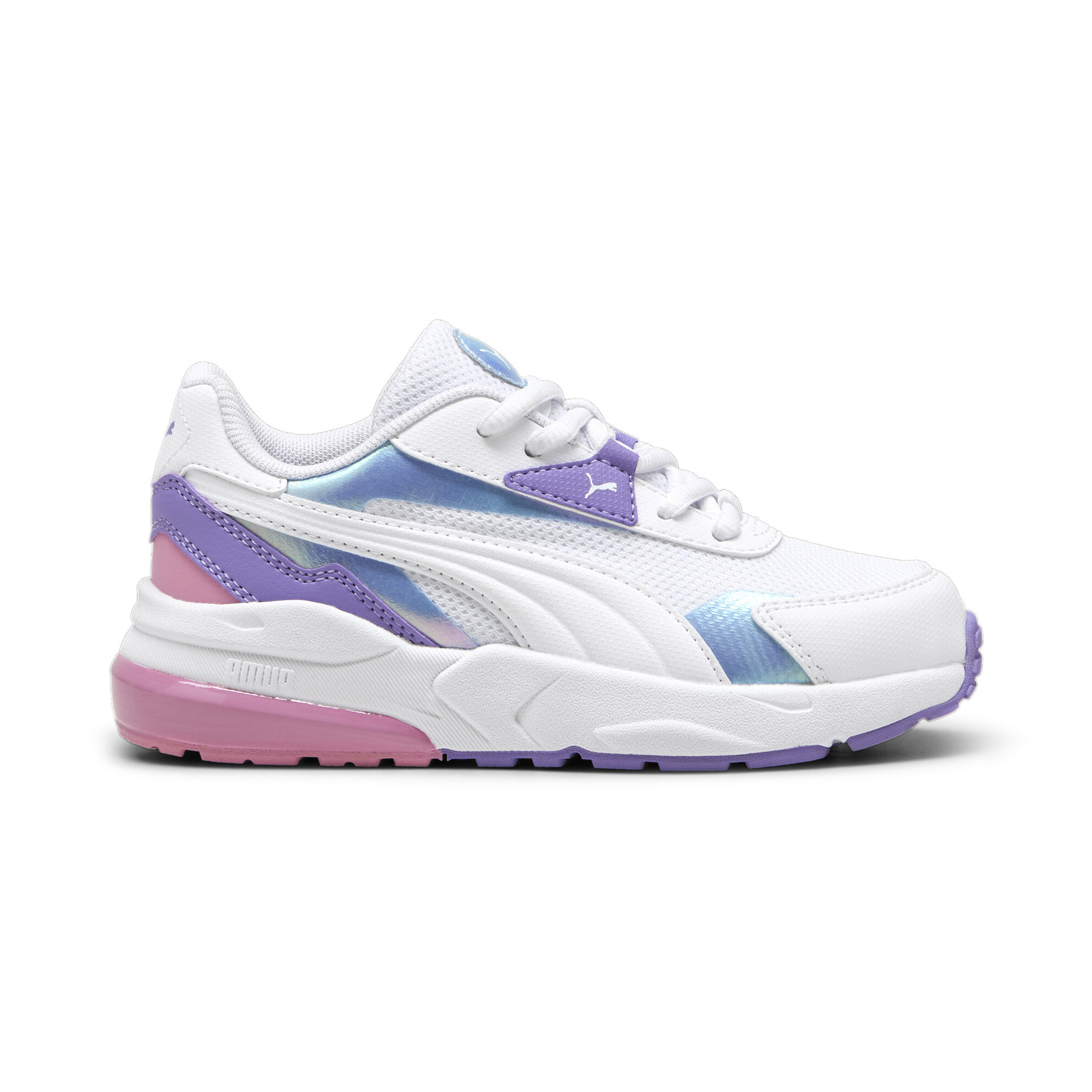 Повседневные кроссовки Puma Vis2k Bouncy Sky без шнуровки для маленьких девочек, белые кроссовки 3980090