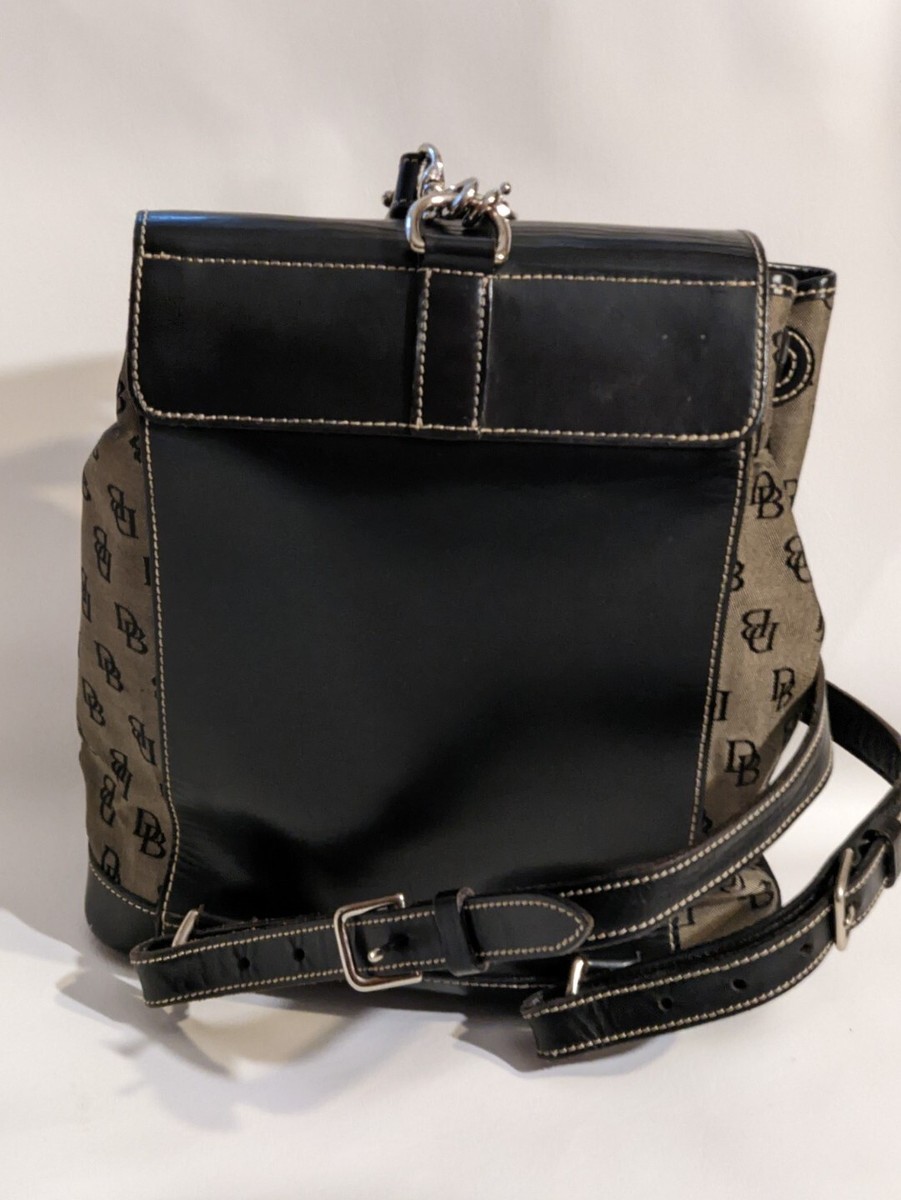 Dooney & Bourke Signature Backpack Leather Murphy Drawstring Monogram Brown Pebble Grain Small Murphy Backpack – Dooney & Bourke main image 4