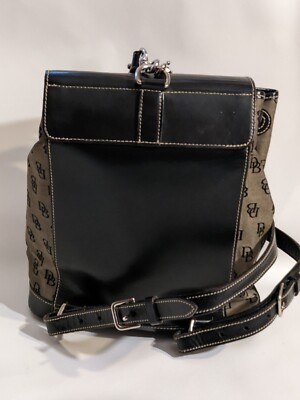 Dooney & Bourke Signature Backpack Leather Murphy Drawstring 