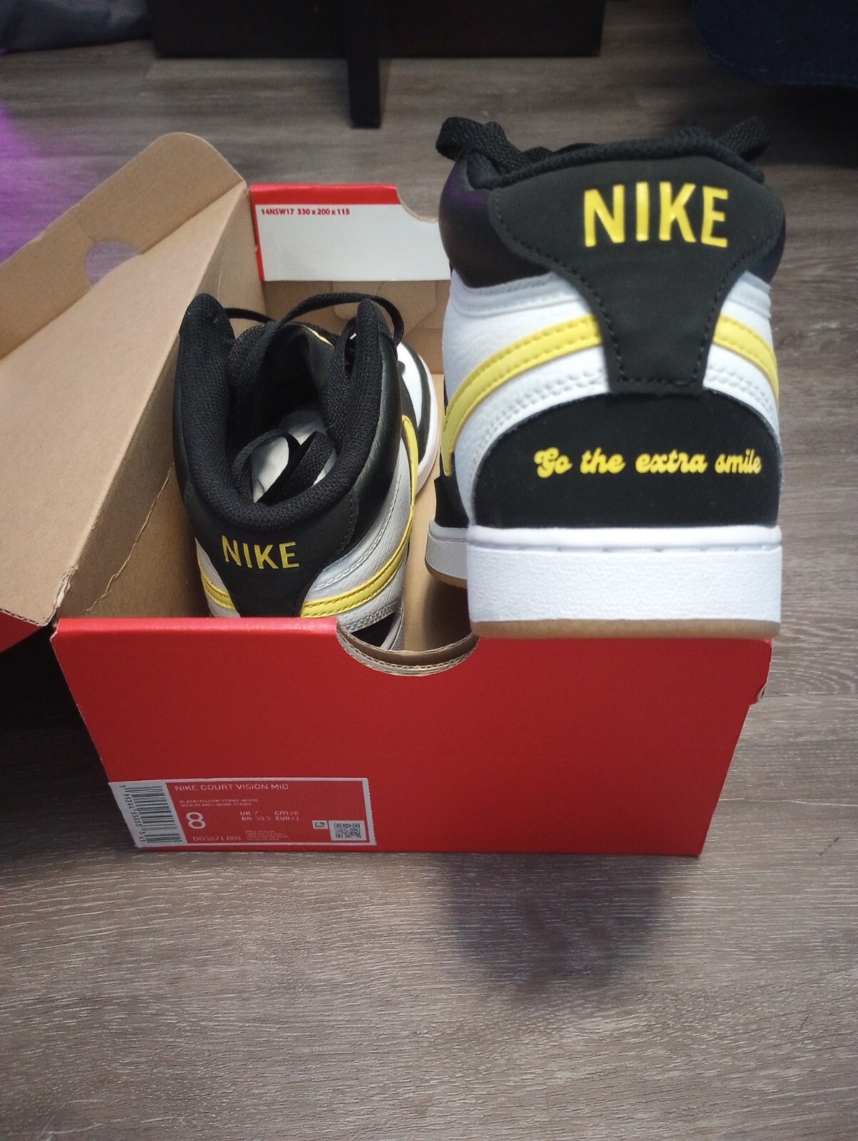 Nike Court Vision Mid Size 8 Sneakers - Stylish & Comfortable image 3