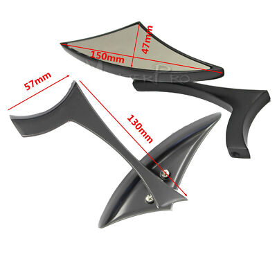 Motorcycle Chromed Spear Blade Mirrors Fit HD Sportster Dyna