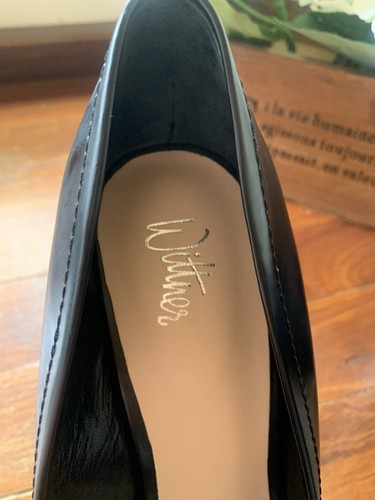 WITTNER, BLACK HIGH HEELED, ALL LEATHER ,PEEP TOE ,SEXY SHOES RRP$139.95 size 8 - Picture 6 of 13