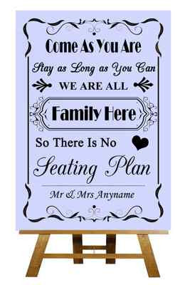 Flieder ohne Sitzplan personalisiertes Hochzeitsschild / Poster