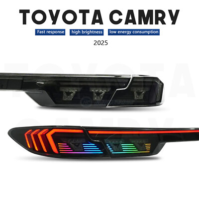 HCmotion RGB LED Taillights For Toyota Camry 2025 XV80 Start Up Animation 3PCS