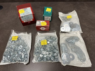 7-Bag/Box Piece: Standard Thread- Zinc Plated Bolt, Nut, Washer Hardware Lot!