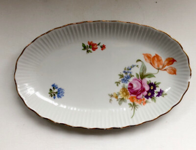 ANTIQUE REICHENBACH GERMAN DEMOCRATIC REPUBLIC SERVING PLATTER  15x6