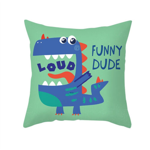 Cartoon Dinosaur Cushion Cover Soft Waist Throw Pillow Case Home Sofa Car Decor - Picture 28 of 29