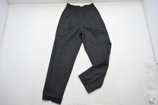 VTG Giorgio Saint Angelo Dress Pants 100 Wool Black Pleated Womens Size 10