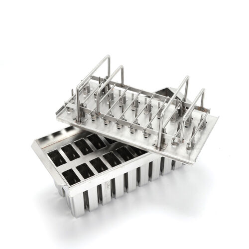 20xStainless Ice Cream Sticks Mold Ice Lolly Popsicle Mold Pop Holder Commercial