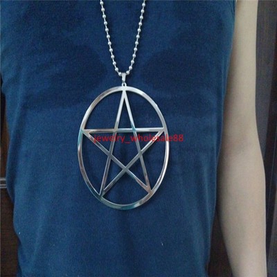 Satan Cross Necklaces Men Women's Black Stainless Steel Church Of Satan Symbol Pendant Necklace Jewelry Christmas New Year Valentine S Day Holiday Gift P 57481614