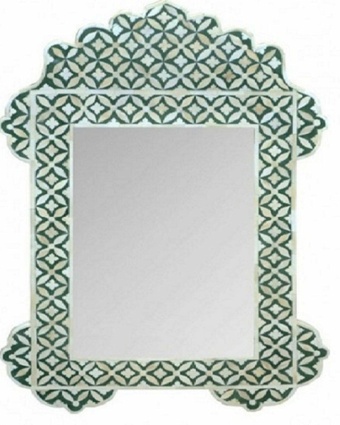 Osso Inserto IN Legno Moderno Geometrico Modello Specchio Cornice