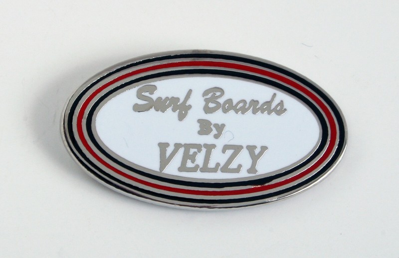1 FREE Classic Surf Logo Surfboards by Velzy enamel pins, surfing vintage surf