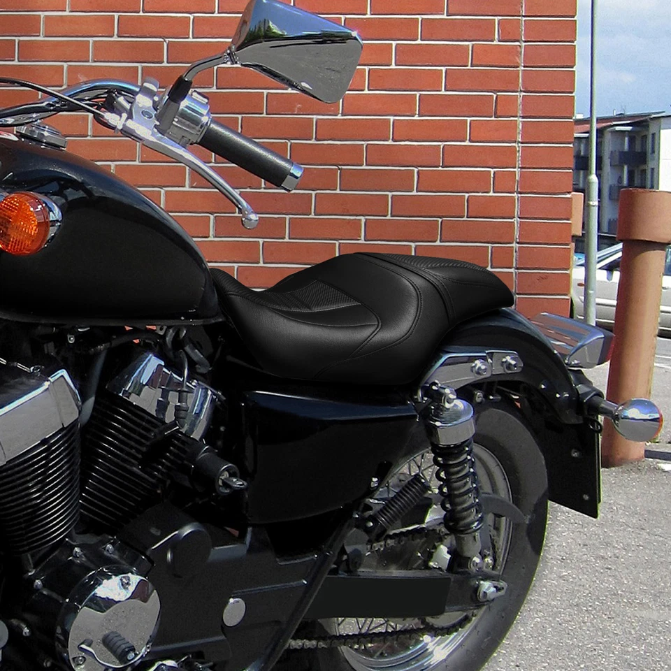 Asiento de conductor pasajero apto para Honda Shadow Spirit 750 VT750C2 2007-2015 negro Foto 4 de 4