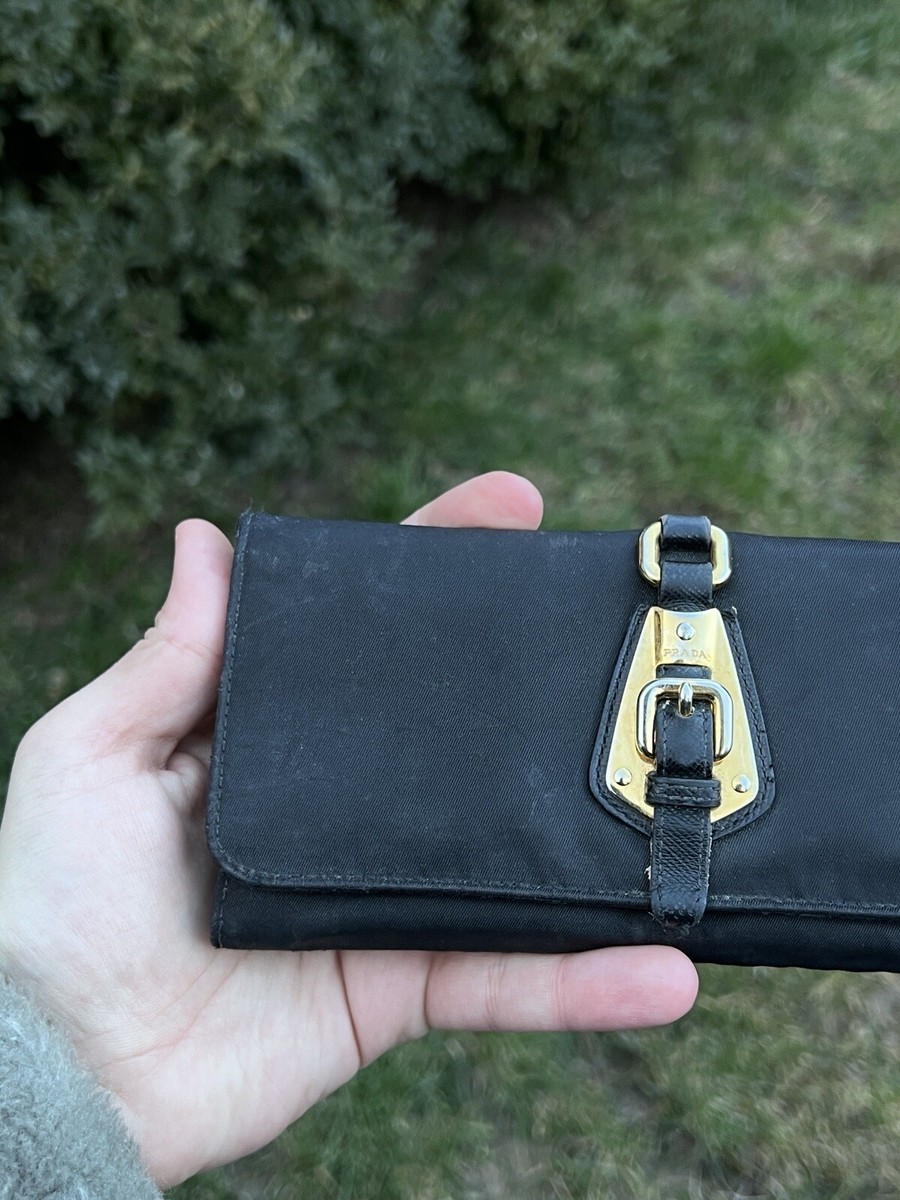 y2k 00s PRADA longWallet nylon black y2k 00s PRADA longWallet