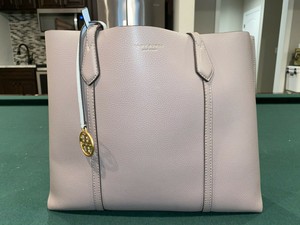 tory burch perry tote grey heron