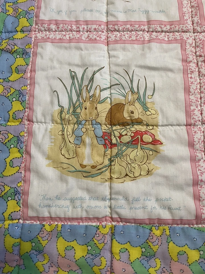 DE COLECCIÓN Mrs Tiggy-winkle Pink Bunny Kittens Libro de Cuentos Manta para Bebé Peter Rabbit Foto 2 de 4