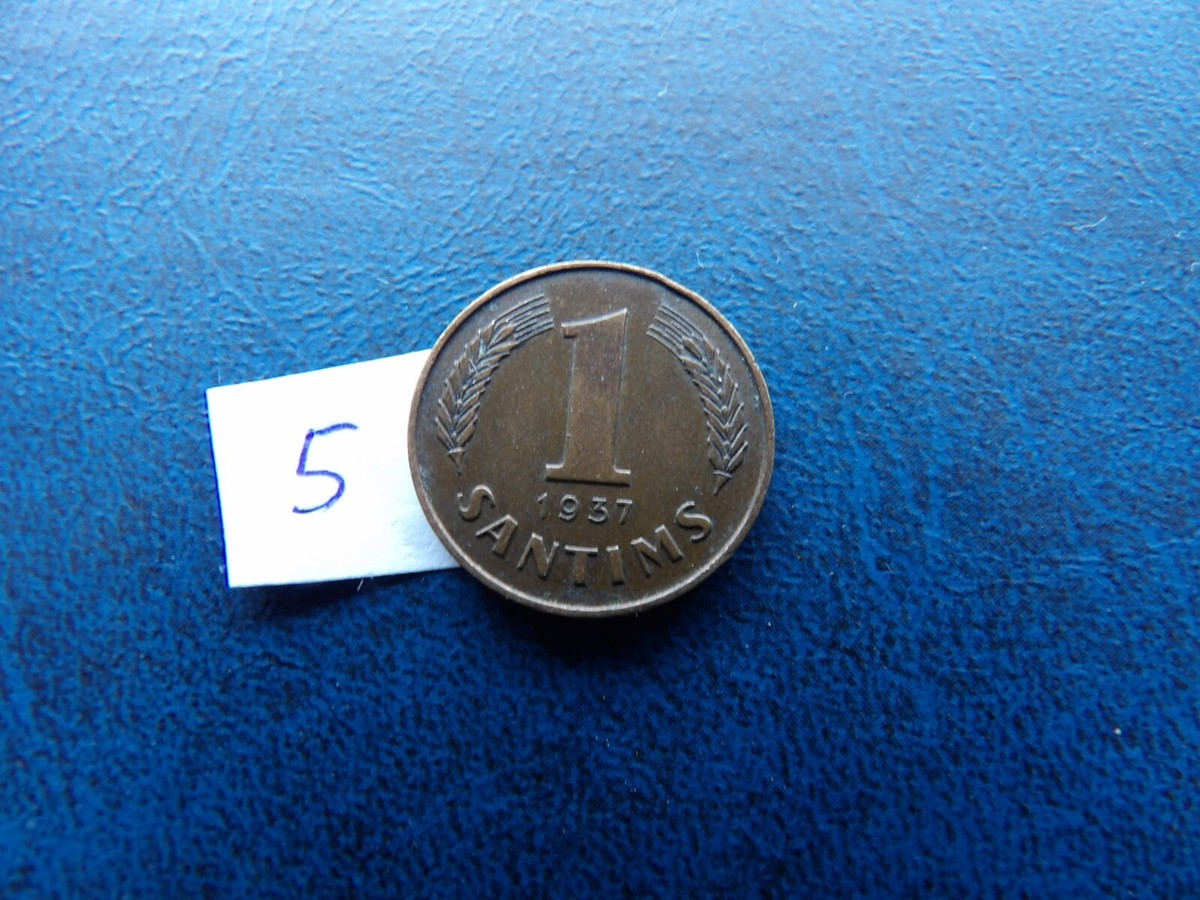 Latvia 1937 year coin 1 santims (5) | eBay