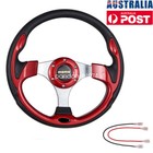<!--F#f_0-->Auto MO-MO Red Aluminum Racing Steering Wheel PVC Sport Drifting Wheel AU<!--F/-->