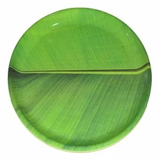 Banana Leaf  Square Ice Cream Starters Serving Melamine Plate pack of 6 US