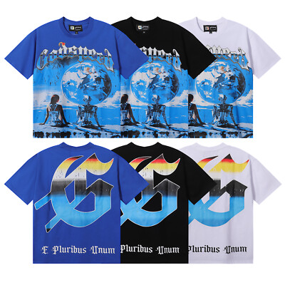 Godspeed Earth Globe Tee Streetwear Hip Hop Oversized T-Shirt E Pluribus Unum