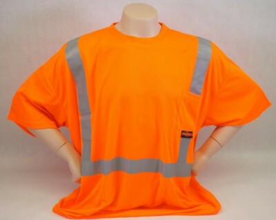 NEW Radians Radwear ST11 Type R Class 2 Short Sleeve Mesh T-Shirt Orange (5X)