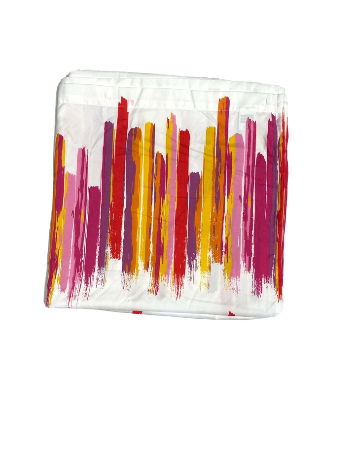 JC Penney Colorful Shower Curtain Red Pink Bright Long Bathroom Designer - Image 4 of 4