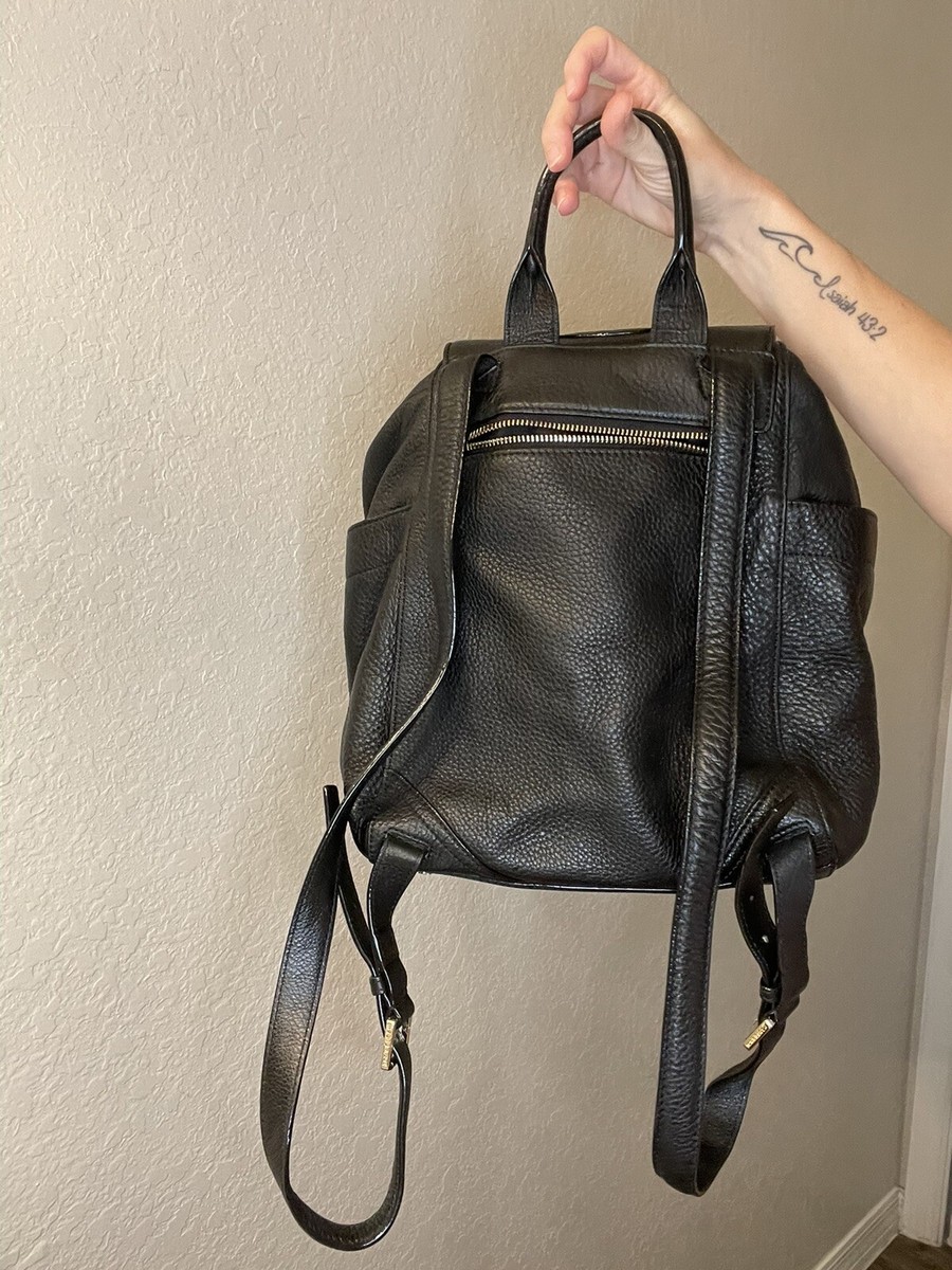 Tory Burch All T Drawstring Black Leather Backpack | eBay display picture 2