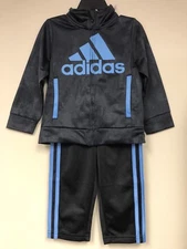 adidas Boy's 2 Piece Jacket & Pants Outfit Set Tracksuit - Size: 3T & 4T