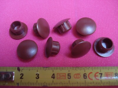 Lot de 100 capuchons à vis en plastique Marron 10 mm