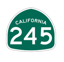 7" california state route 245 highway sign bumper sticker decal usa made