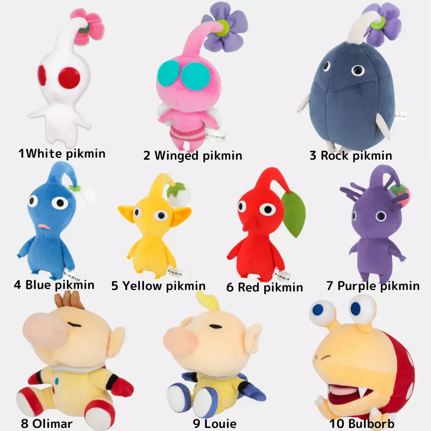 Pikmin Plush Doll Toy Nintendo Tokyo All Characters Pikmin Olimer Louie  Bulborb