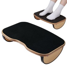 Wood Foot Stools for Under Office DeskErgonomic Rocking Footrest with All-Non...