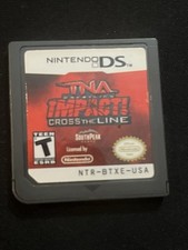 TNA Impact Cross the Line (Nintendo DS, 2010) Loose Cart TESTED